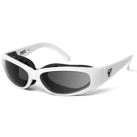 Air Shield Chubasco Sunglasses,SharpView Polarized Gray Lens,Glacier White