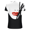 thumbnail image 3 of Women's Figure Graphic Print T-Shirt,Short Sleeve Trendy Blouse 2023 V Neck Casual Tunic Tops Loose Comfy Summer T-shirt, 3 of 5