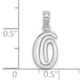 thumbnail image 3 of FJC Finejewelers 14k White Gold O Script Initial Charm, 3 of 6