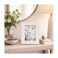 thumbnail image 4 of Marble Decorative Picture Frame for Tabletop Accent - Elegant Glam Rectangular Frames for Pictures - Photo Frame for Wall Display on Shelves, Mantels or Console  Tables - 10", White, 4 of 12