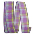 thumbnail image 1 of Reliant Ribbon 93397W-064-09K Bright Plaid Today Wired Edge Ribbon - Purple - 1.5 in. x 50 yards, 1 of 1