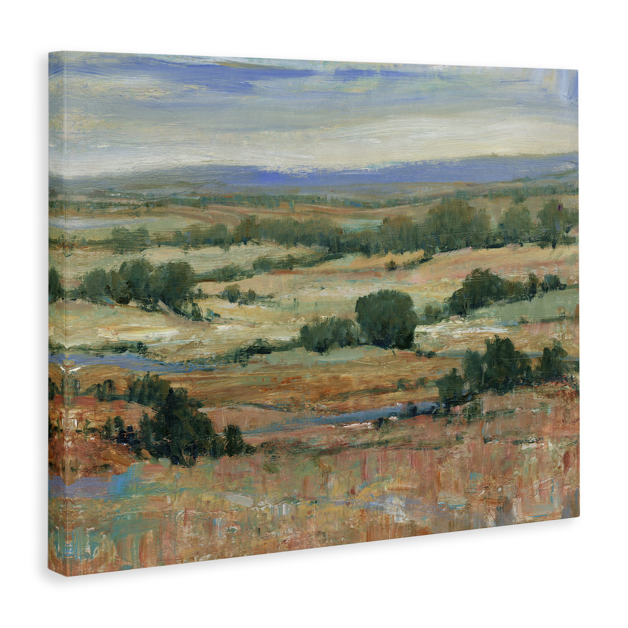 Stupell Industries Traditional Farmland Landscape Landscape & Nature Painting Wrapped Canvas Art Print Wall Art, 30 x 24
