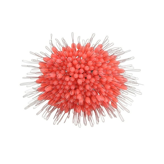 300pcs Float Rubber Stopper for River Lake Pond Fishing Rubber Bobber Beads Stopper Bean Fish Line Accessories for 2.5-5.0 Line Red (L)