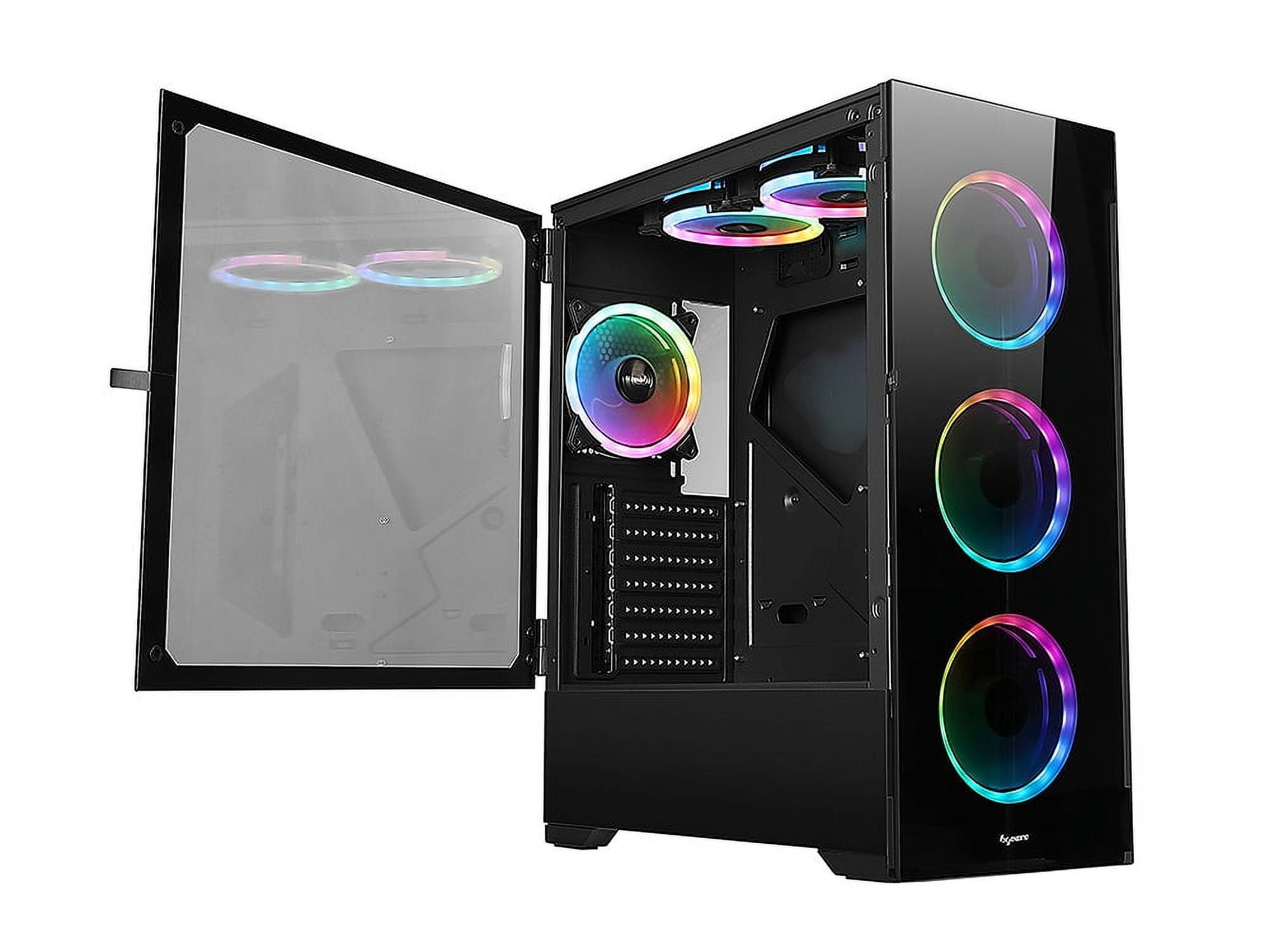 Bluegears b-Voguish (Fans NOT Included) Gaming PC Case with Tempered Glass panels, USB3.0, Support E-ATX, ATX, mATX, ITX. (Fans are sold separately)