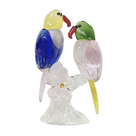 kowaku Parrot Statue Animal Figurine Bird Parrot Sculpture Modern Craft Ornament Tabletop Decoration Collectible Suitable for Gift Giving Home Decoration Pink
