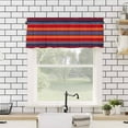 thumbnail image 4 of nqOlkjepod Colorful Striped Farmhouse Short Window Curtain Valances, Farmhouse Modern Rainbow Lines Art Rod Pocket Kitchen Valances for Living Room Bedroom Bathroom Cafe, 1 Panel - 42" x 18", 4 of 8
