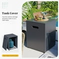 thumbnail image 4 of UPHA 56-inch Outdoor Propane Rectangle Fire Pit Table 50000 BTU Iron Gas FirePit for Outside Patio with Tank Cover, Wind Guard, Removable Lid, Lava Rocks, Rain Cover, Grey, 4 of 10
