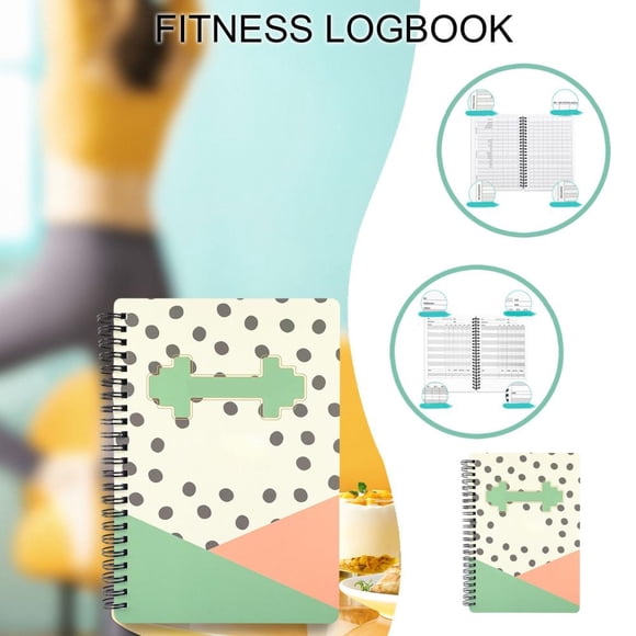 Fitness Journal and Workout Log Book 142 Page Coil Bound, Training Planner with Body Measurement Trackers, 5.5x8.3 Inch Gym Notebook for Men and Women