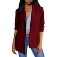 thumbnail image 1 of Timegard Blazer Jackets for Women Open Front Long Sleeve Button Work Office Casual Suit Jacket with Pockets, 1 of 4