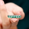 thumbnail image 6 of Rosec Jewels Certified Lab Grown Emerald Eternity Ring for Women - AAAA Quality Emerald Band Ring - Ready to Gift for Anniversary, 10K White Gold, US 12.50, 6 of 9