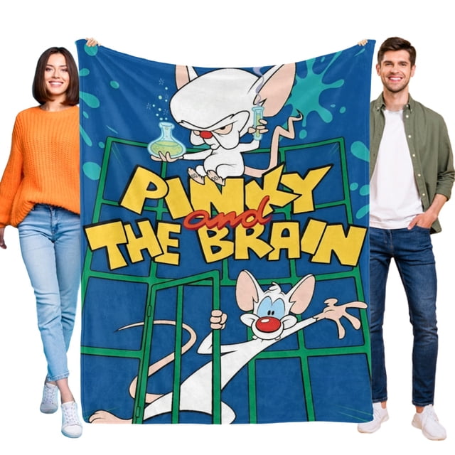 Pinky y Cerebro anti-pilling, suave, ligera, esponjosa y acogedora de lujo para hogar y cocina – Perfecta para niños y adultos, 100 x 150 cm