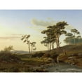 thumbnail image 3 of Cornelis Lieste 14x12 Black Modern Framed Museum Art Print Titled - Evening Mood with Herder (C. 1855), 3 of 5