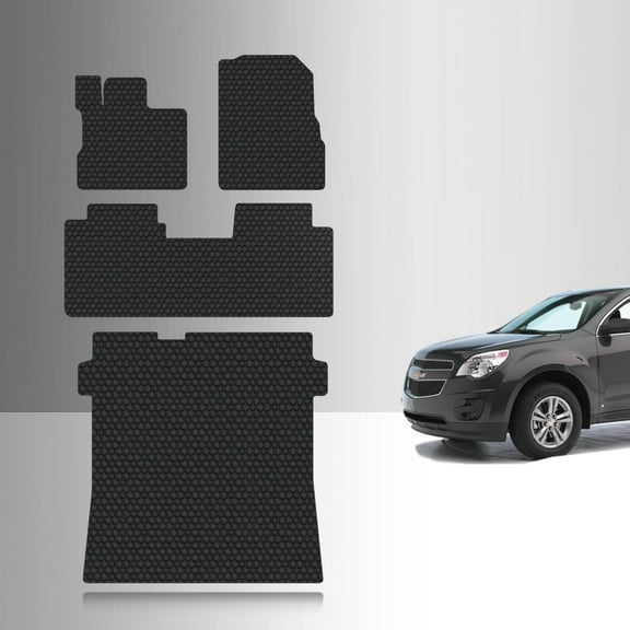 ToughPRO Full Set   Trunk Mats Compatible with Chevrolet Equinox 2016 - All Weather Heavy Duty (Made in USA) Black Rubber