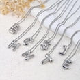 thumbnail image 4 of Bubble Letter Necklace Balloon Initial Necklaces For Women Girls Dainty Alphabet Pendant 14k Gold Plated Puffy Name Personalized Jewelry Gift, 4 of 5