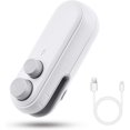 thumbnail image 1 of CHAO Mini sellador de bolsas de plástico (blanco), sellador de bolsas portátil 2 en 1 sellador térmico con cortador corta y sella bolsas de plástico, adecuado para alimentos de cocina para bolsa de pa, 1 of 5