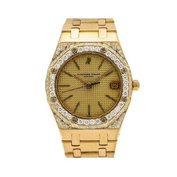 Pre-Owned Audemars Piguet Royal Oak 4100 36MM Champagne Dial With Yellow Gold Bracelet