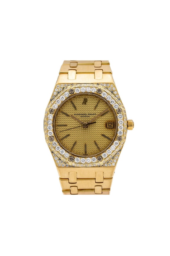 Pre-Owned Audemars Piguet Royal Oak 4100 36MM Champagne Dial With Yellow Gold Bracelet