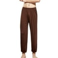 thumbnail image 4 of Luxalzxs Mens Pajama Pants Cotton Soft Lightweight Lounge Pants Cozy Sleepwear Elastic Waist Pj Bottoms 4-Way Stretch & Wicking Sleep Pants, 4 of 6
