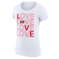 thumbnail image 2 of Women's G-III 4Her by Carl Banks White San Francisco 49ers Love Graphic Fitted T-Shirt, 2 of 5