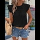 thumbnail image 3 of Top de Cuello Redondo y Mangas para Mujer, Color Negro, Talla XXL, 3 of 5