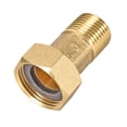 thumbnail image 1 of Conector de tubería de latón, nipple hexagonal, conector de rosca G1/2 macho x G3/4 hembra para acoplamientos de medidor de agua, 1 of 3
