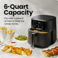 thumbnail image 4 of Chefman 6 Qt Compact Digital Touch Air Fryer w/ Hi-Fry & Shake Reminder - Black, 4 of 8