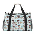 thumbnail image 1 of Disketp Cute Pug Dogs Bolsa de Viaje Tipo Duffle, Bolso de Mano para Fin de Semana para Mujer, Bolsa de Gimnasio Ligera para Hombre, Esencial para Viajes, 1 of 7