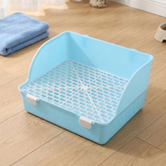 Milisten Sky Litter Box with Grate, Spacious Small Pet Cage Toilet for Hamsters, Guinea Pigs, and Small Animals