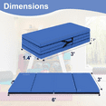thumbnail image 6 of BETISEF 3'x6'x2'' Thick Folding Gymnastics Mat Aerobics Stretching Yoga Mats Blue, 6 of 7