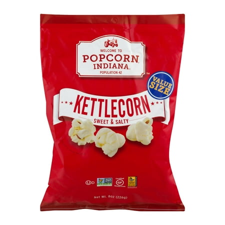 (4 Pack) Popcorn Indiana Kettle Corn Sweet & Salty, 8.0 (Best Corn For Popcorn)