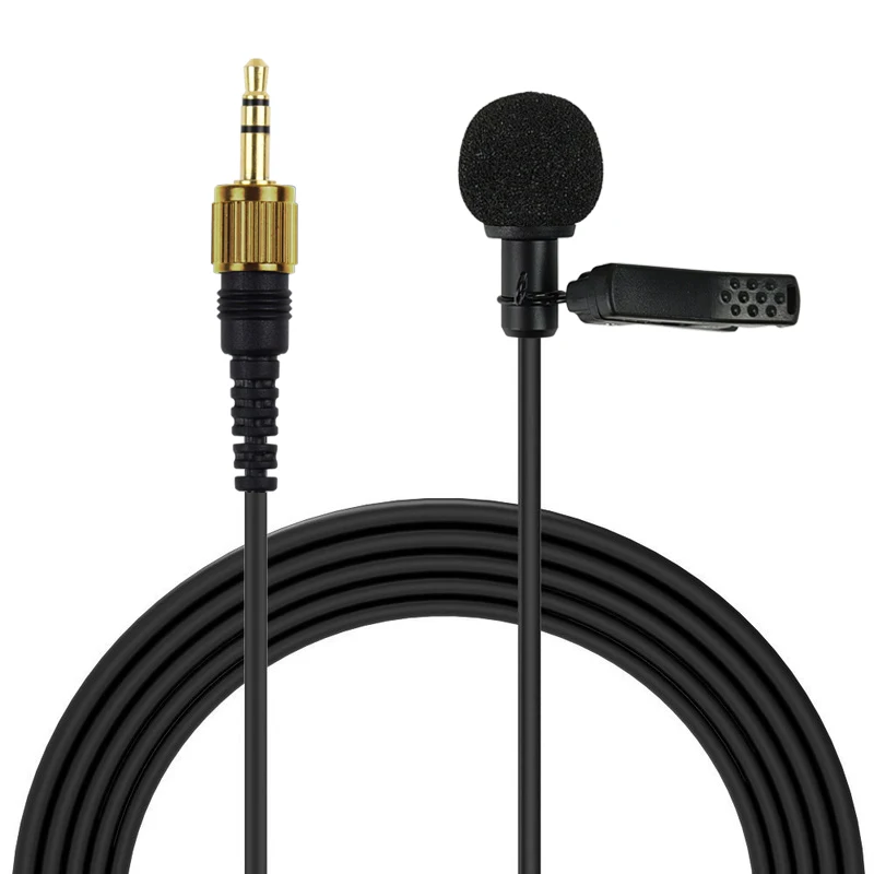 3.5mm Mini Professionne Microphone Lavalier Mic Replacement for Sennheiser G100/2/3 Wireless Audio Bodypack Transmitter