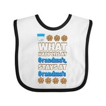 Inktastic What Happens at Grandma's Boys or Girls Baby Bib