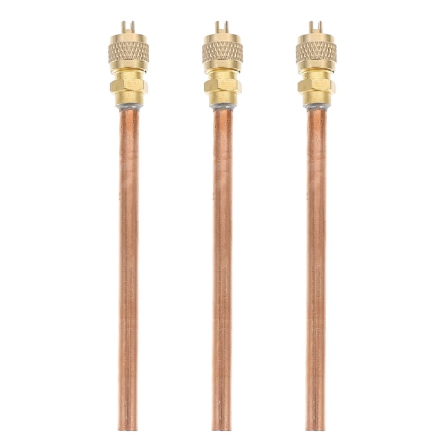 MasteelfCA 3PCS Service Access Valves 12.3cm Long Copper Air Conditioner Service Valves