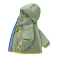 thumbnail image 4 of MexChoioe Big Kids Sun Protection Hooded Zip Up Jacket Long Sleeve Outerwear Summer Lightweight Breathable Casual Daily Outdoor Windbreaker for Boys and Girls, 4 of 6