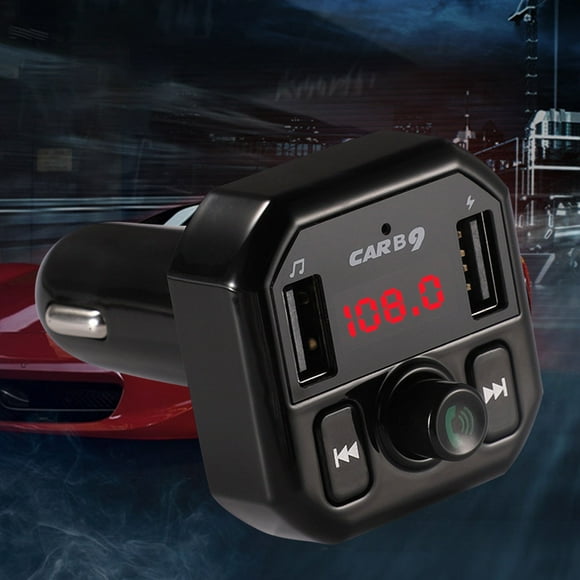 Car Bluetooth Transmitter, Staron 2026 Fast Charging USB Car Adapter, QC3. Wireless FM Transmitter Hands-Free Call LED Display Voltage Detection, Black