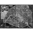 thumbnail image 3 of Carlson, Tina 14x11 Black Modern Framed Museum Art Print Titled - Paris Map BW, 3 of 5