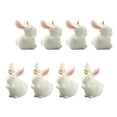 thumbnail image 3 of 8 piezas de dijes de joyería de conejo flocado, adorables dijes de conejito blanco, collar colgante, 3 of 5