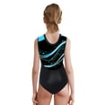 thumbnail image 2 of Hansber Gymnastics Leotards for Girls Ballet Dance Top Sleeveless Sparkle Printed Athletic Bodysuit Light Blue 10, 2 of 7