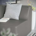 thumbnail image 5 of Sofa Corner Chair, Faux Vegan Leather, Grey Gray, Modern Contemporary Urban Design, Living Lounge Room Hotel Lobby Hospitality, 5 of 8