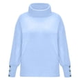 thumbnail image 5 of Turtleneck Pullover Sweaters for Womens Cowl Neck Long Sleeve Winter Chunky Slouchy Loose Fit Oversized Knit Sweaters, 5 of 5