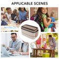 thumbnail image 4 of Double Layer Lunch Box, 1400ml Stainless Steel Bento Box Leakproof Lunch Box Divided Food Meal Storage Containers Microwave Safe Food Container Breakfast Box For Office Picnic, 4 of 8