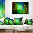 thumbnail image 3 of Designart Green Fractal Symphony of Colors - Abstract Throw Pillow - 18x18, 3 of 4