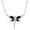 Black Crystal, variant on SISGEM Dragonfly Necklace Sterling Silver Crystal BirthstoneDragonfly Jewelry Gifts