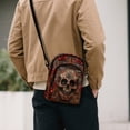 thumbnail image 3 of TSOVTHRID Sugar Skull Rose Brown Print Small Crossbody Purse for Women Cell Phone Bag Handbag with Zipper Closure Women's Travel Pouch Shoulder Bag for Daily Use, 3 of 7