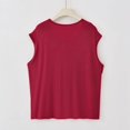 thumbnail image 4 of Wyobmus Women's Button Down Tank Tops Sleeveless Crew Neck Open Front Crop Vest Summer Going Out Y2K Clothes Burgundy, 4 of 7