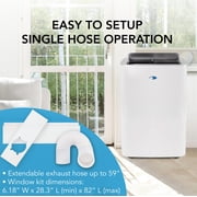 Whynter Portable Air Conditioner 13,500 BTU with Dehumidifier, Cooling Fan & Smart Wi-Fi for 500 Sq Ft Rooms, Includes AC Unit Window Kit, ARC-1050XP (10,000 BTU SACC), White