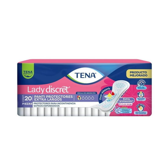 Panti protectores Tena Lady Discret extralargos 20 pzas