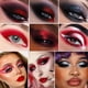 thumbnail image 2 of Paleta de sombras de ojos Afflano Black Red Goth Maquillaje de Halloween, 2 of 9