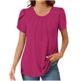 thumbnail image 1 of Liquidation d'Économies! BEFOKA T-Shirt Grande Taille pour Femmes, Blouse Décontractée d'Été pour Femmes, Blouse à Manches Courtes Imprimée Mode pour Femmes Col Rond Décontracté, 1 of 4