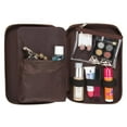 thumbnail image 3 of Goodhope  Deluxe Croc Leather Cosmetic Toiletry Case Brown, 3 of 4